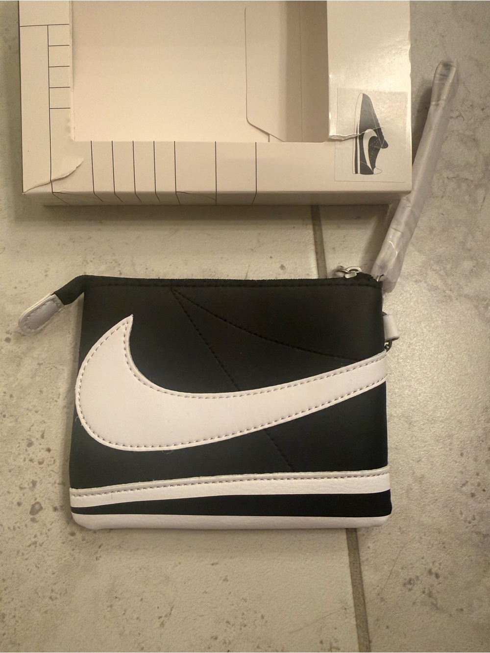 Nike Black & White Cortez Wristlet